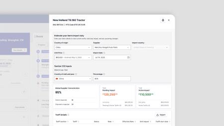 project44、「Tariff Analytics(関税分析機能)」を project44、「Tariff Analytics(関税分析機能)」を