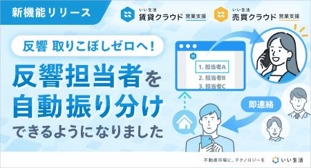 「いい生活賃貸/売買クラウド 営業支援」反響自動振り 「いい生活賃貸/売買クラウド 営業支援」反響自動振り