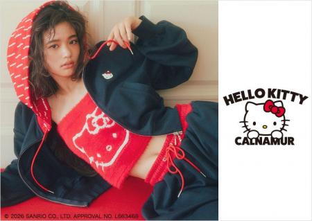 原田都愛が着こなす「CALNAMUR × HELLO KITTY」コラボ