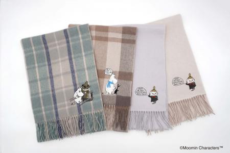 ムーミンの世界を上質なカシミヤに刺繍した特別な一枚