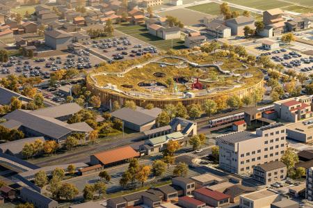 藤本壮介設計、宮田裕章プロデューサー　飛騨古川駅東