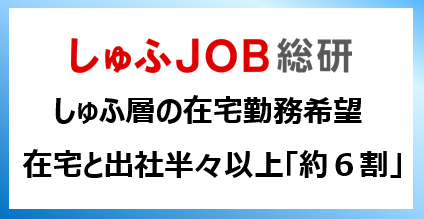 在宅勤務を主婦・主夫層はどれくらい希望?/「在宅・ 在宅勤務を主婦・主夫層はどれくらい希望?/「在宅・