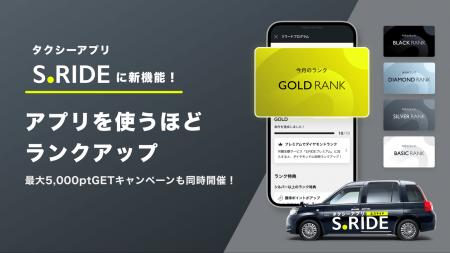タクシーアプリ評価No.1 (※) の「S.RIDE(R)」、使うほ