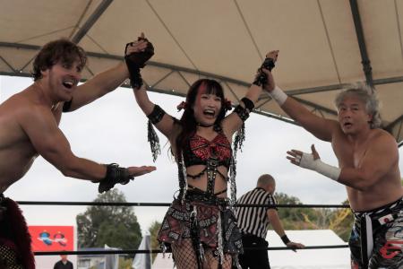 【福岡県小郡市】市民まつり大盛況　米国プロレスでも