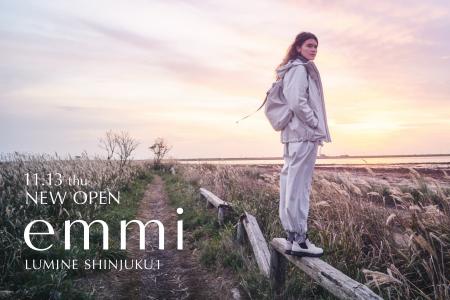 【emmi】ルミネ新宿1店が11月13日(木)にニューオープ