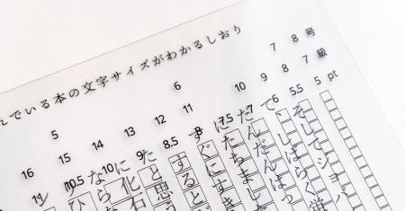 SNSで話題沸騰!「読んでいる本の文字サイズがわかる SNSで話題沸騰!「読んでいる本の文字サイズがわかる