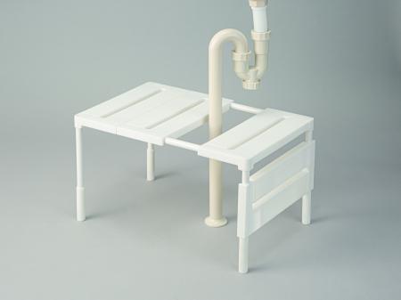 洗面下にぴったりフィット。幅・奥行は自在に伸縮、高 洗面下にぴったりフィット。幅・奥行は自在に伸縮、高