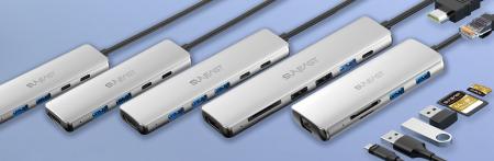 SUNEAST、最大８ポートを備えたUSB 3.2 Gen1 Type-Cの