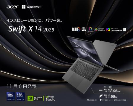 インスピレーションに、パワーを。Acer Swiftシリーズ インスピレーションに、パワーを。Acer Swiftシリーズ