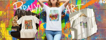 障がい者アーティストの作品をデザインしたTシャツ専 障がい者アーティストの作品をデザインしたTシャツ専