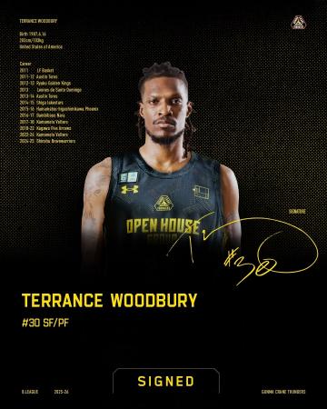 テレンス・ウッドベリー選手 2025-26シーズン 選手契 テレンス・ウッドベリー選手 2025-26シーズン 選手契