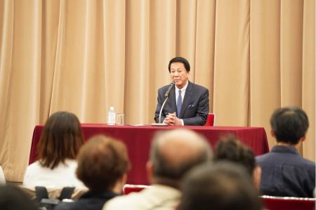 杉良太郎特別防犯対策監が防犯講話「国際電話を止めて