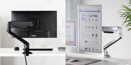 片手でラクラク調整、メカニカルスプリング式モニター