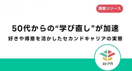 【調査リリース】50代からの“学び直し”が加速　好きや