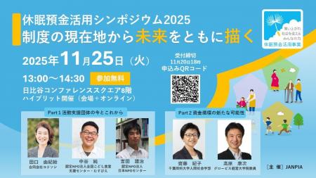 休眠預金等活用制度の現在地からこれからを考える「休