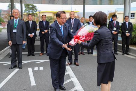 ふじみ野市長の初登庁でのあいさつ