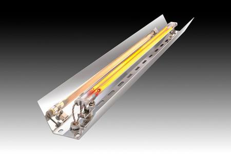 高効率加熱を実現する「中赤外線ヒータ専用ハウジング 高効率加熱を実現する「中赤外線ヒータ専用ハウジング