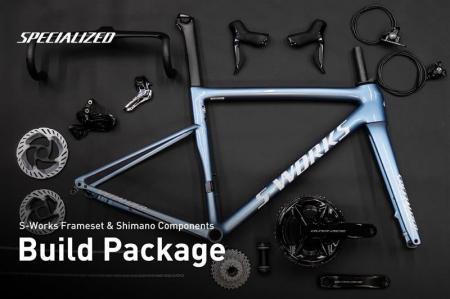 S-Worksロードバイクのフレームセットにコンポーネン