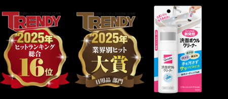 日経トレンディ「2025年ヒット商品ベスト30」にて洗面 日経トレンディ「2025年ヒット商品ベスト30」にて洗面