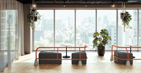 ラフな姿勢でのコミュニケーションシーンを創出するオ ラフな姿勢でのコミュニケーションシーンを創出するオ