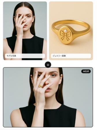ジュエリーの商品画像をアップするだけ。AIが“理想の