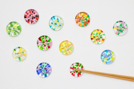 津軽びいどろ　誕生花を彩る箸置きシリーズ「十二花月