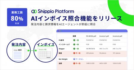 最大80%の作業削減!Shippio、新たに「AIインボイス照 最大80%の作業削減!Shippio、新たに「AIインボイス照