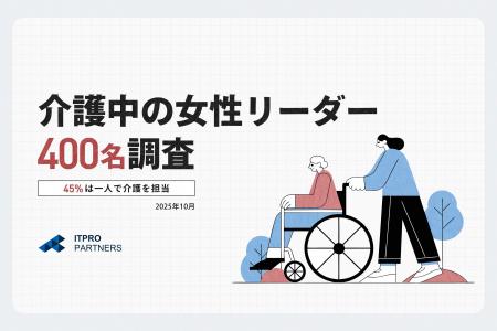 【介護中女性リーダー400名調査】45％は一人で介護を