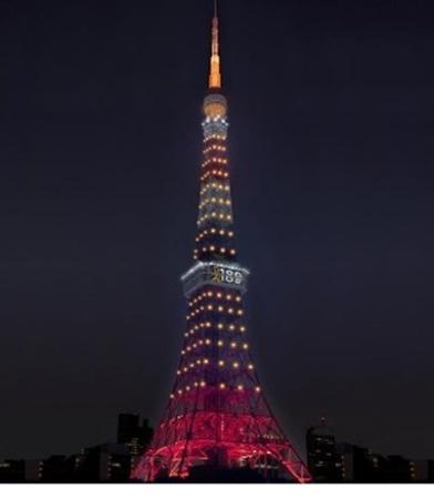 一夜限り！東京タワーをライトアップ　オレンジリボン
