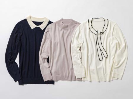 着映えて洗える「ORIHICA美ラクるニット(R)」デザイン 着映えて洗える「ORIHICA美ラクるニット(R)」デザイン