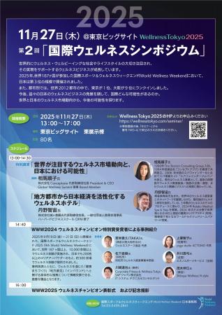 第２回「国際ウェルネスシンポジウム2025」11月27日（