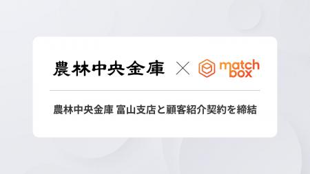 マッチボックステクノロジーズ、農林中央金庫 富山支