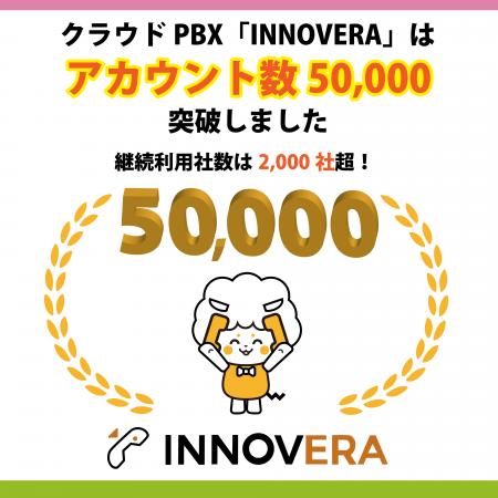 クラウドPBX「INNOVERA」はアカウント数50,000を突破