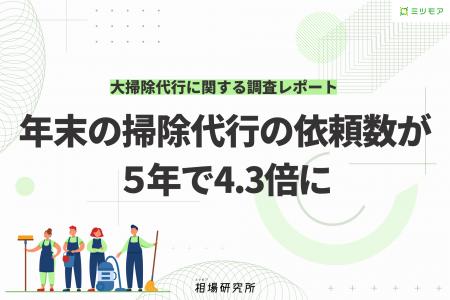 「大掃除代行」に関する実態データを発表 年末の掃除