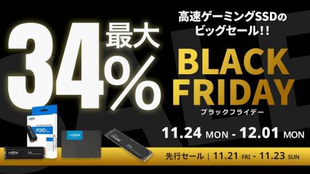 【Amazon ブラックフライデー】CrucialのゲーミングSS