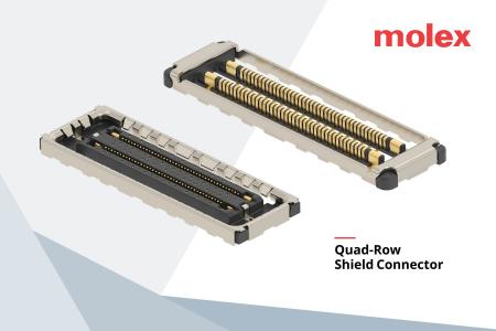 Molex、業界に先駆け、EMIシールドを備えた省スペース