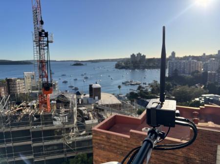 豪シドニーにて送信電力200mWのWi-Fi HaLowを用いた、