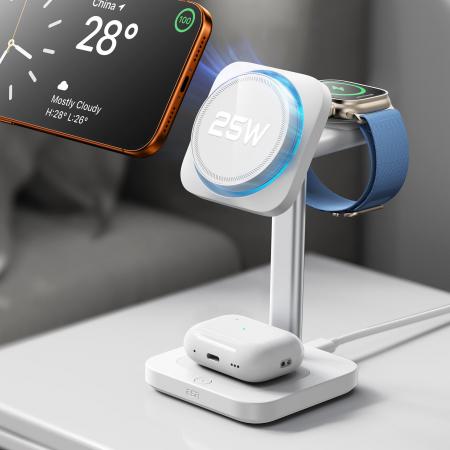 ESR|3デバイス同時充電!人気のQi2 25W 3in1充電ステ ESR|3デバイス同時充電!人気のQi2 25W 3in1充電ステ