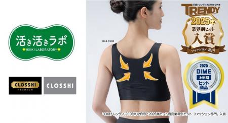 しまむら、「活き活きラボ」姿勢サポートブラジャーが