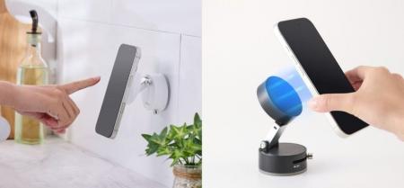 壁や机にワンタッチで真空吸着！マグネットで快適なス