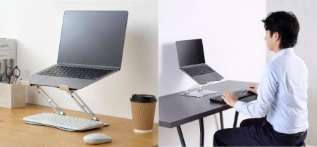 目線UPで肩や腰への負担軽減！角度も高さも