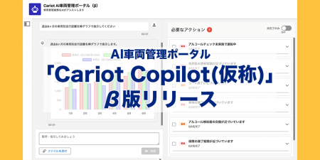株式会社キャリオット、AI車両管理ポータル「Cariot C 株式会社キャリオット、AI車両管理ポータル「Cariot C