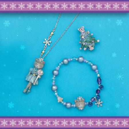 【ANNA SUI】メルヘンなバレリーナ猫アクセサリー