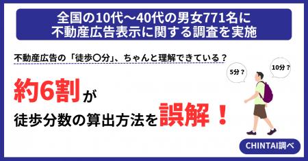 不動産広告の「徒歩◯分」表示、約6割が誤解！-不動産