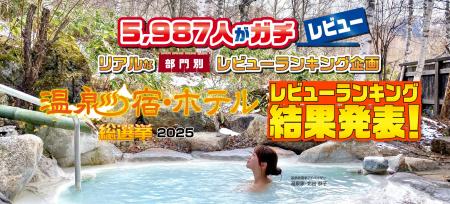 5,987人の現地レビューで決定した温泉宿・ホテルラン