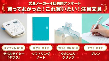 文具メーカー4社が共同調査！他社のプロが推す「utf-8