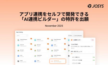 ジョーシス「AI連携ビルダー」の特許を出願、プレビュ