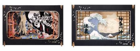 世界を魅了する浮世絵が、可動式扉つき「ペーパーシア 世界を魅了する浮世絵が、可動式扉つき「ペーパーシア