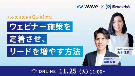 Wave社・EventHub社共催ウェビナー「ハウスリストを0