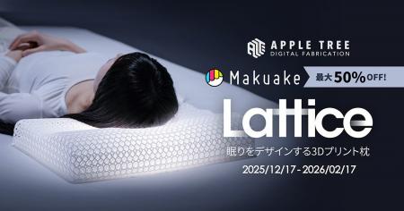 3Dプリント枕『Lattice』、12月17日よりMakuakeで支援 3Dプリント枕『Lattice』、12月17日よりMakuakeで支援